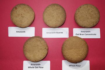 Five cookies made from alternative grains.