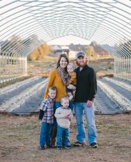 A veteran and his family on their farm